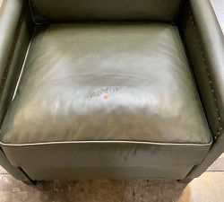 Open Box: Tyler Square Arm Manual Tall Recliner with Nailheads (41") - Vintage Hunter, Espresso