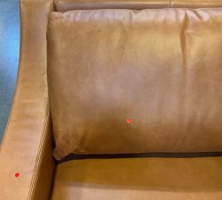 Open Box: York Deep Slope Arm Sofa (80"), 2X1 - Statesville Caramel, Espresso
