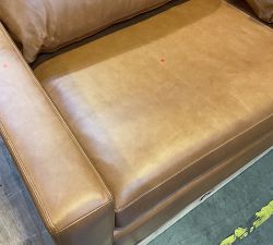 Open Box: York Deep Slope Arm Sofa (80"), 2X1 - Statesville Caramel, Espresso
