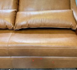 Open Box: York Deep Slope Arm Sofa (80"), 2X1 - Statesville Caramel, Espresso