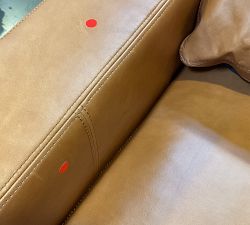 Open Box: York Deep Slope Arm Sofa (80"), 2X1 - Statesville Caramel, Espresso