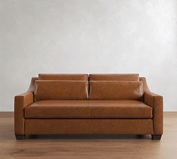 Open Box: York Deep Slope Arm Sofa (80"), 2X1 - Statesville Caramel, Espresso