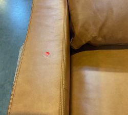 Open Box: York Deep Slope Arm Sofa (80"), 2X1 - Statesville Caramel, Espresso