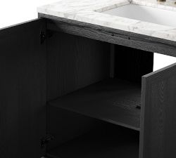 Bryer 36"-48" Marble Top Single Sink Vanity
