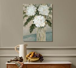 White Hydrangeas Canvas Print