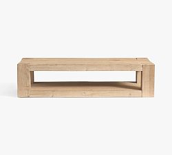 Open Box: Rockport Grand Rectangular Coffee Table (66") - Pale Sand
