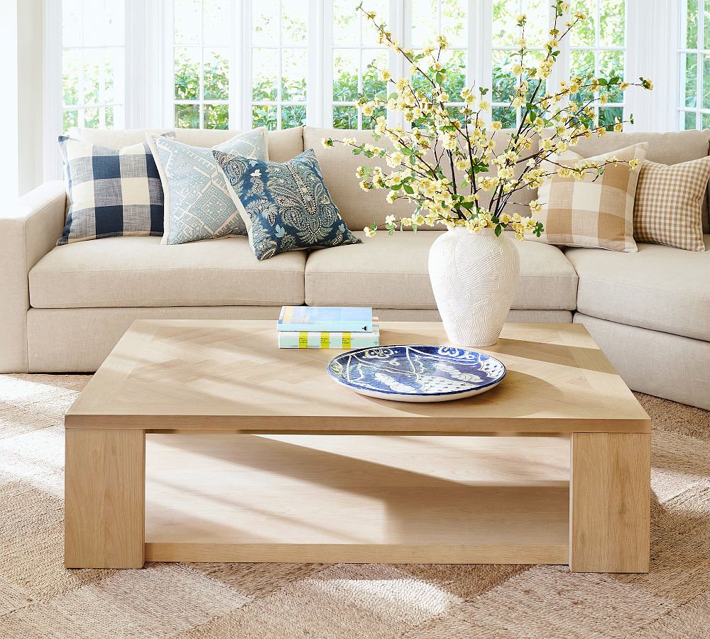 Blair Herringbone Rectangular Grand Coffee Table (60") by Pottery Barn