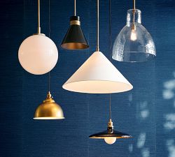 Harlow Milk Glass Round Pendant (16")