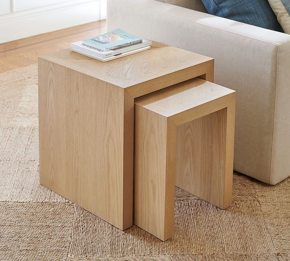 Blair Herringbone Square Nesting Side Tables by Pottery Barn
