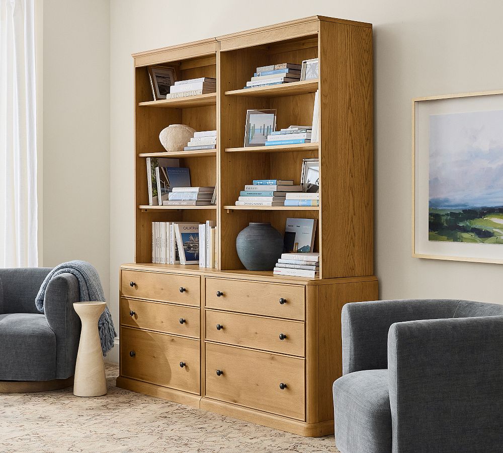 Hartford Storage Shelf with File Cabinet (72") by Pottery Barn