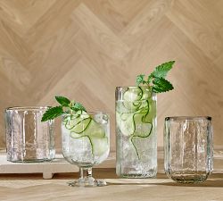 Hammered Café Stemless Wine Glasses