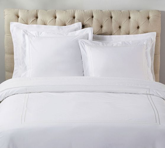 Pearl Organic Percale Duvet Cover by Pottery Barn