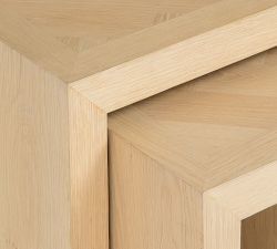 Blair Herringbone Square Nesting Side Tables