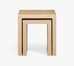 Blair Herringbone Square Nesting Side Tables