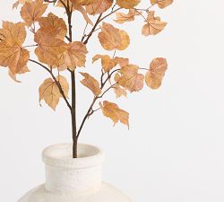 Faux Camel Grape Leaf Branch