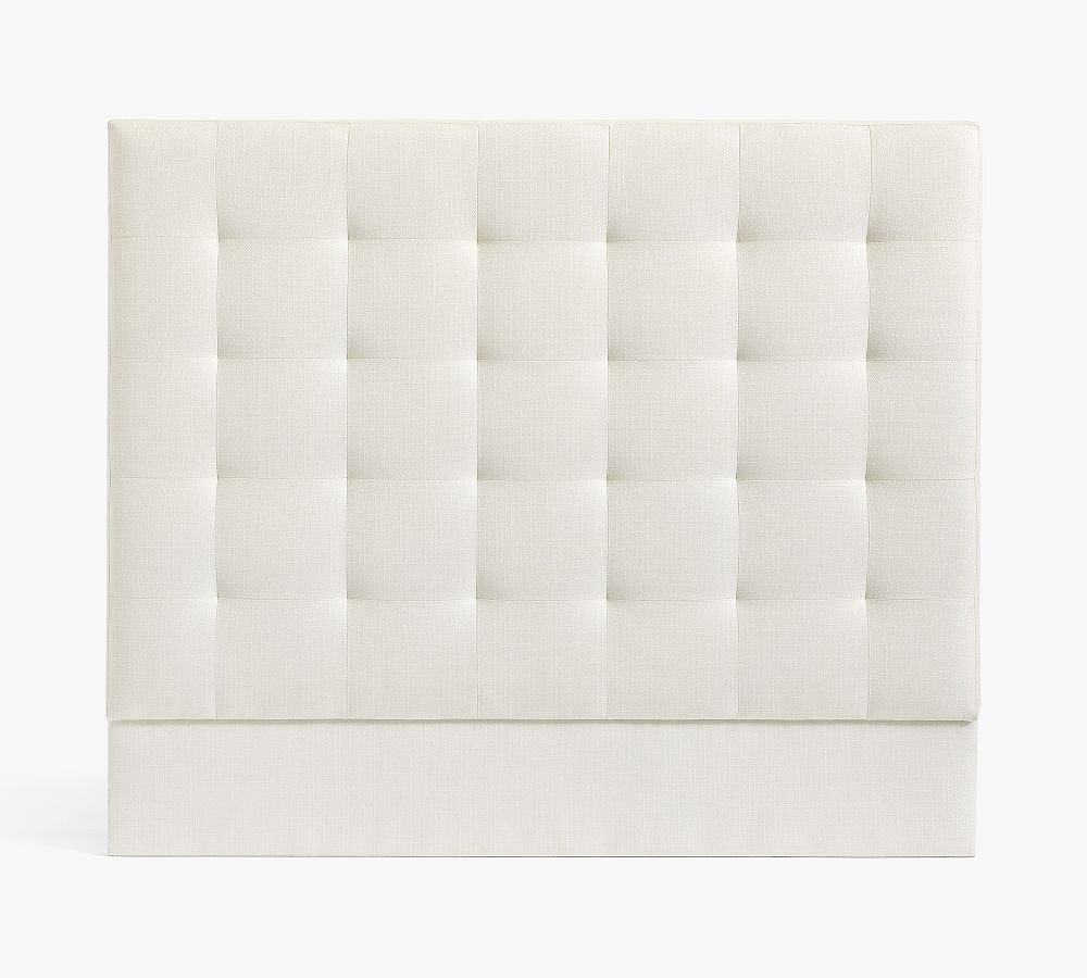 Grid Tufted Upholstered Wall Mounted Headboard by Pottery Barn
