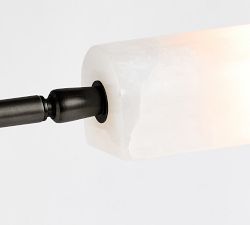 Sherman Alabaster Adjustable Petite Task Table Lamp (21")