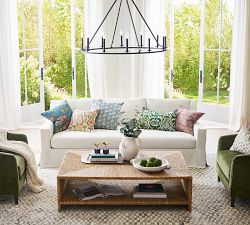 Malibu Rectangular Woven Grand Coffee Table (60")