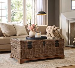 Woven Rattan Trunk (44")