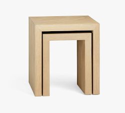 Blair Herringbone Square Nesting Side Tables