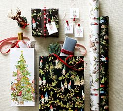 19-Piece Holiday Gift Wrapping Set - Forest Gnome