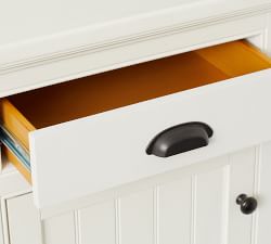 Aubrey Corner Bookcase with Storage Cabinet (49.5")​