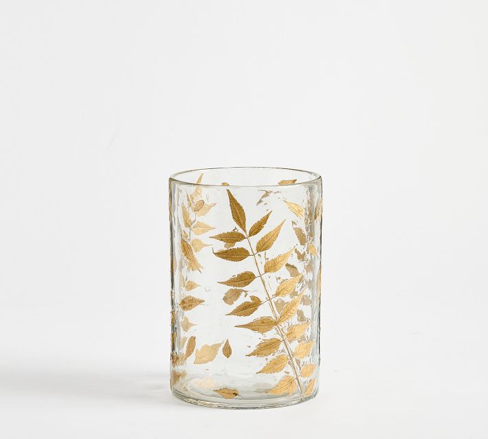 Linden Botanical Hurricane Candle Holder | Pottery Barn