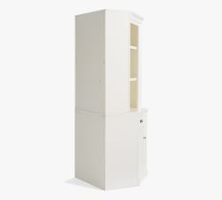 Aubrey Corner Bookcase with Storage Cabinet (49.5")​