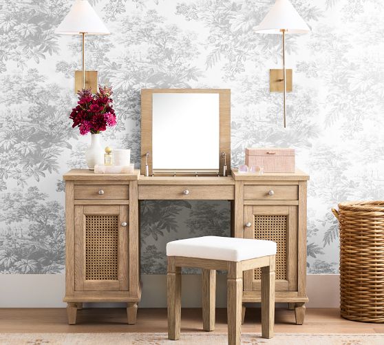makeup dresser FURNJOYLIFE Large Vanity Desk with Lighted Mirror & Power Outlet,Dresser Table with 3 Lighting Modes Brightness Adjustable,Drawers,Shelves,Hair Dryer Stand for Bedroom,White (No Stool) : Home & Kitchen making your room more stylish and modern Multi-Functional Vanity Desk/Dresser Set with