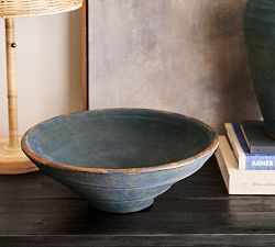 Indigo Artisan Handcrafted Decorative Bowl