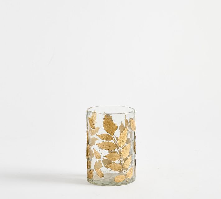 Linden Botanical Hurricane Candle Holder | Pottery Barn