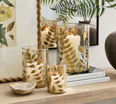 ☆botanical candle holder linden-botanical-hurricane-