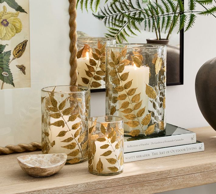 ☆botanical candle holder linden-botanical-hurricane-