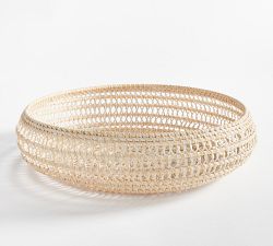 Miramar Handwoven Rattan Round Serving Bowl