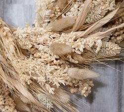 Dried Fall Grain Wheat Wreath