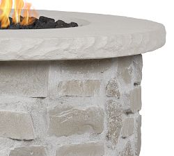 Jaren Round Stone Propane Fire Pit Table (40")