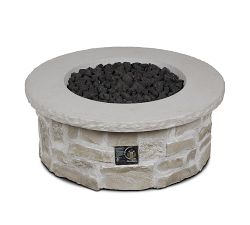 Jaren Round Stone Propane Fire Pit Table (40")