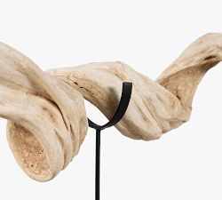 Wooden Vine On Stand Sculpture