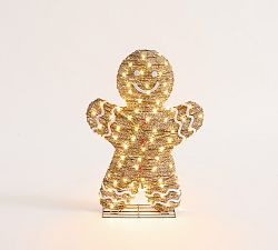 Open Box: Lit Rattan Gingerbread Collection, Mr. Spice - Brown/Red