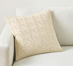 Vine Embroidered Pillow Cover