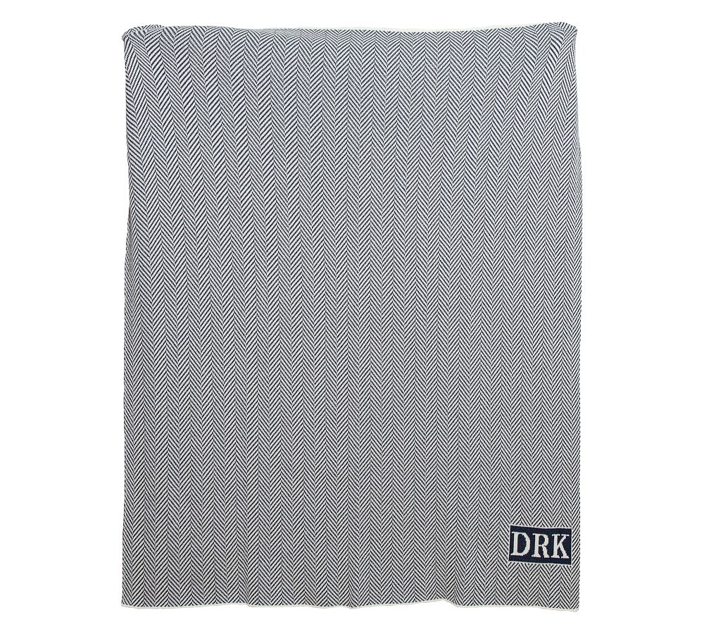 Witten Personalized Herringbone Throw by Pottery Barn
