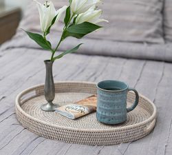 Tava Handwoven Rattan Oval Serving Tray