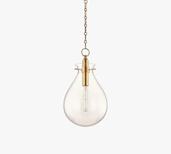 Mayla LED Glass Pendant (8"-18")