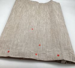 Open Box: Emery Linen Cordless Light Filtering Roman Shade, 32"W x 64"L - Oatmeal