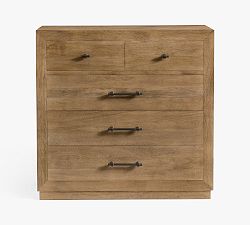 Open Box: Oakleigh 5 Drawer Tall Wide Dresser (47") - Heirloom Wheat