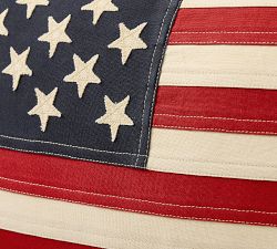 Pieced Flag Lumbar Pillow Cover