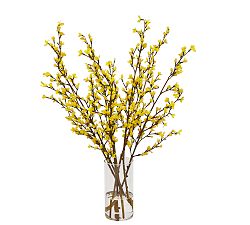 Faux Yellow Forsythia Branches Composed Arrangement