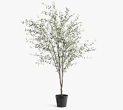 Open Box: Faux Potted Olive Tree (9') - Green