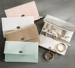 Personalized Mckenna Leather Travel Jewelry Portfolio