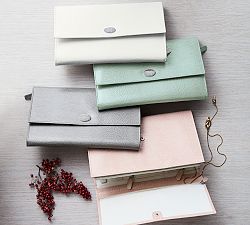 Personalized Mckenna Leather Travel Jewelry Portfolio